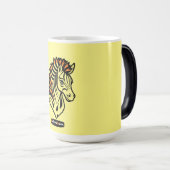 Adaptives ZebraLeon - Illustration mit Text モーフィングマグカップ (正面右)