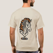 Adaptives ZebraLeon - Illustration mit Text Tシャツ (裏面)