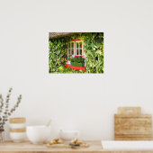 Adareウィンドウつる植物プリント ポスター (キッチン)