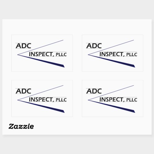 ADC検査ロゴ 長方形シール (シート)