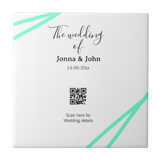 addカップル名の結婚式QRコードスキャン詳細 タイル (正面)
