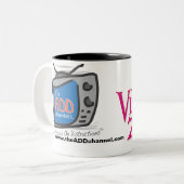 ADDチャネル – 気を散らす ツートーンマグカップ (正面左)