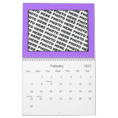 Add 14 Photos Calendar Colors カレンダー (2月 2027)