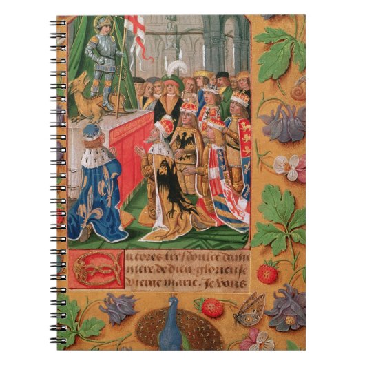 Add 25698 f.3氏はHの本からのページを照らしました ノートブック (正面)