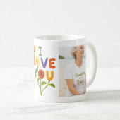 Add 2 Photos - Simple Collage on both sides Coffee コーヒーマグカップ (正面右)