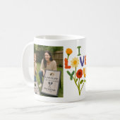 Add 2 Photos - Simple Collage on both sides Coffee コーヒーマグカップ (正面左)