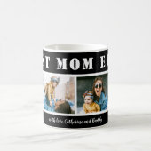 Add 4 Photo Best Mom Ever Black Coffee Mug コーヒーマグカップ (中央)