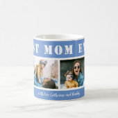 Add 4 Photo Best Mom Ever Blue Coffee Mug コーヒーマグカップ (中央)