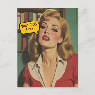 Add a Caption Retro Glamour シーズンポストカード