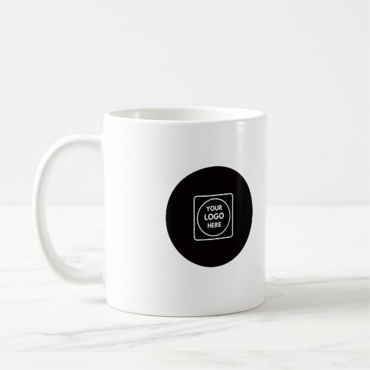 Add A Logo Business Personalized Coffee Mug コーヒーマグカップ (左)