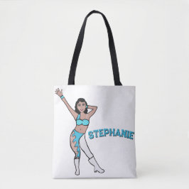 Add A Name Aqua Swirl #2 トートバッグ