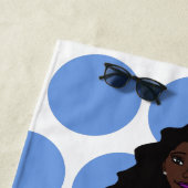 Add A Name  Beach Towel Baby Blue /White ビーチタオル (インサイチュ)