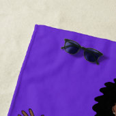 Add A Name  Beach Towel Purple / Orange ビーチタオル (インサイチュ)
