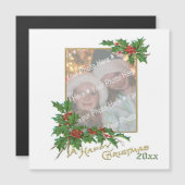 Add-A-Photoヴィンテージハッピークリスマスホリデーカード (正面/裏面)