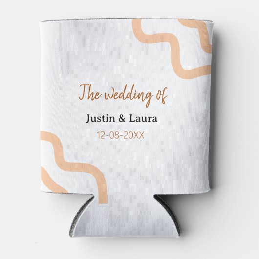 add+bride+groom+name+date+ピーチの結婚式 缶クーラー (正面)