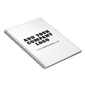 Add Business Logo 企業の Employeesスワッグ ノートブック (右側)