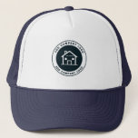 Add Business Logo Modern Company Brand キャップ<br><div class="desc">Add your company logo to this trucker hat by clicking on the "Personalize" button above. A great way to build your brand awareness to both current,  past,  and potential clients</div>