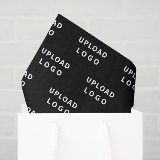 Add Business Logo Simple Black Minimal Packaging 薄葉紙 (ギフトバッグ)