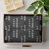 Add Business Logo Simple Minimal Packaging Black 薄葉紙 (ギフト)