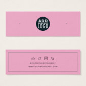 Add Business Logo Stud Earring Display Card (正面&裏面)