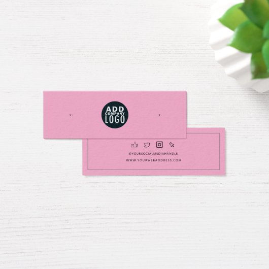 Add Business Logo Stud Earring Display Card (デスク)