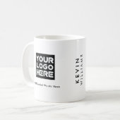 Add Create Upload LOGOブランディング モダン コーヒーマグカップ (正面左)