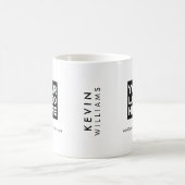 Add Create Upload LOGOブランディング モダン コーヒーマグカップ (中央)