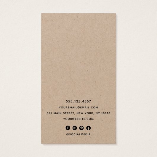 Add Custom Logo Kraft Earring Display Holder (裏面)