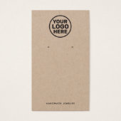 Add Custom Logo Kraft Earring Display Holder (正面)