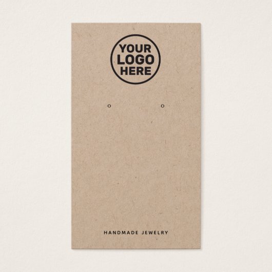 Add Custom Logo Kraft Earring Display Holder (正面)