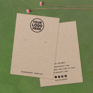 Add Custom Logo Kraft Earring Display Holder