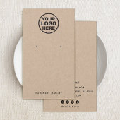 Add Custom Logo Kraft Earring Display Holder
