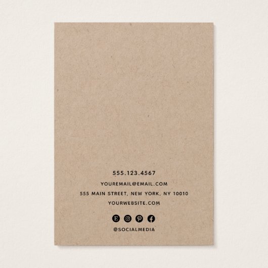 Add Custom Logo Kraft Earring Display Holder (裏面)