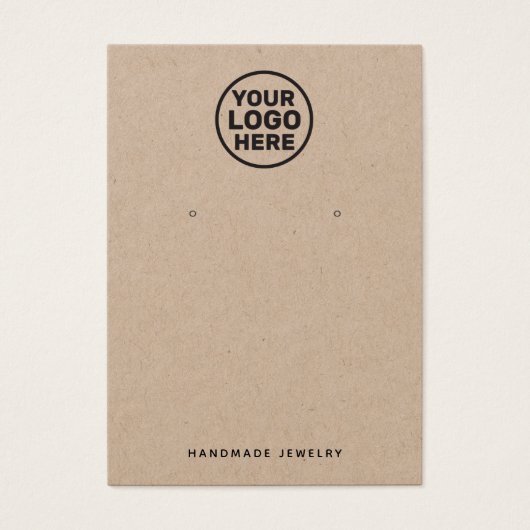 Add Custom Logo Kraft Earring Display Holder (正面)