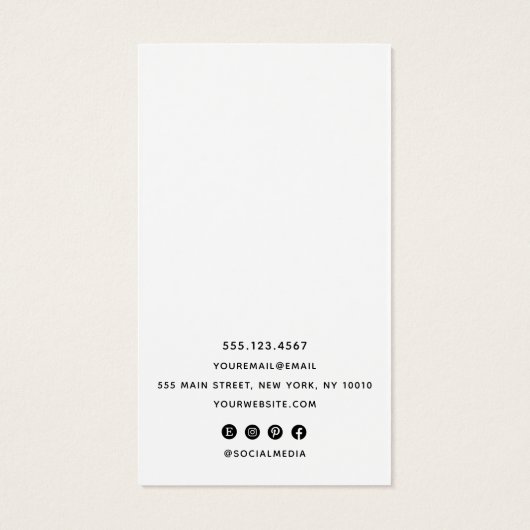 Add Custom Logo White Earring Display Holder (裏面)