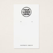 Add Custom Logo White Earring Display Holder (正面)