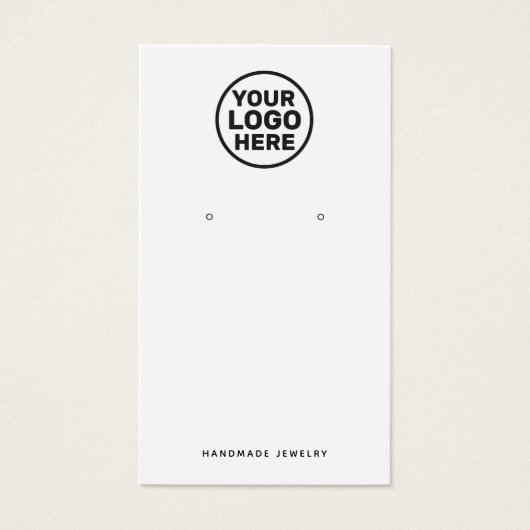 Add Custom Logo White Earring Display Holder (正面)