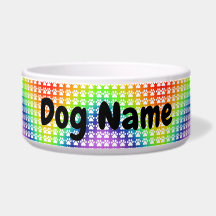 Add Dog Name on カラフル Paw Printsデザイン