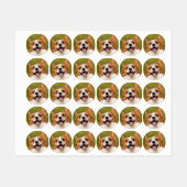 Add Dog Photo Personalized Customized ラベル (シート)