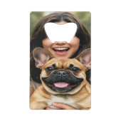 Add French Bulldog Photo Personalize クレジットカード栓抜き (裏面)