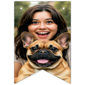 Add French Bulldog Photo Personalize バンティングフラッグ (第3の旗)