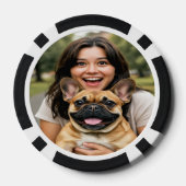 Add French Bulldog Photo Personalize ポーカーチップ (裏面)