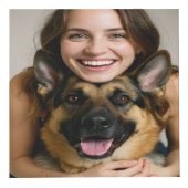 Add German Shepherd Photo Personalize フォトキューブ (正面)