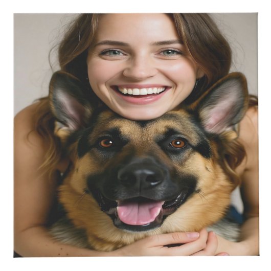 Add German Shepherd Photo Personalize フォトキューブ (正面)