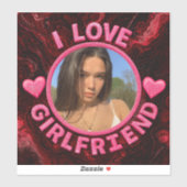 Add Girlfriend photo Gift Birthday Anniversary シール (シート)