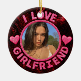 Add Girlfriend photo Gift Birthday Anniversary セラミックオーナメント