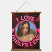 Add Girlfriend photo Gift Birthday Anniversary  吊り下げ型タペストリー (正面)