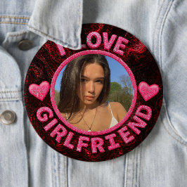 Add Girlfriend photo Gift Birthday Anniversary 缶バッジ
