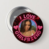 Add Girlfriend photo Gift Birthday Anniversary  缶バッジ (正面&裏面)