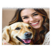 Add Golden Retriever Photo Personalize カレンダー (カバー)